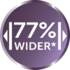 77% WIDER