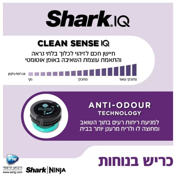 שואב אבק אלחוטי נטען שארק דגם IZ423